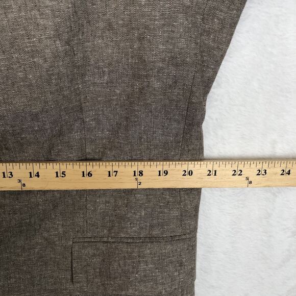 STAFFORD Linen Blend Sport Coat Sz 42L Tan Classic 2-Button Blazer‎ Jacket EUC - Picture 14 of 16